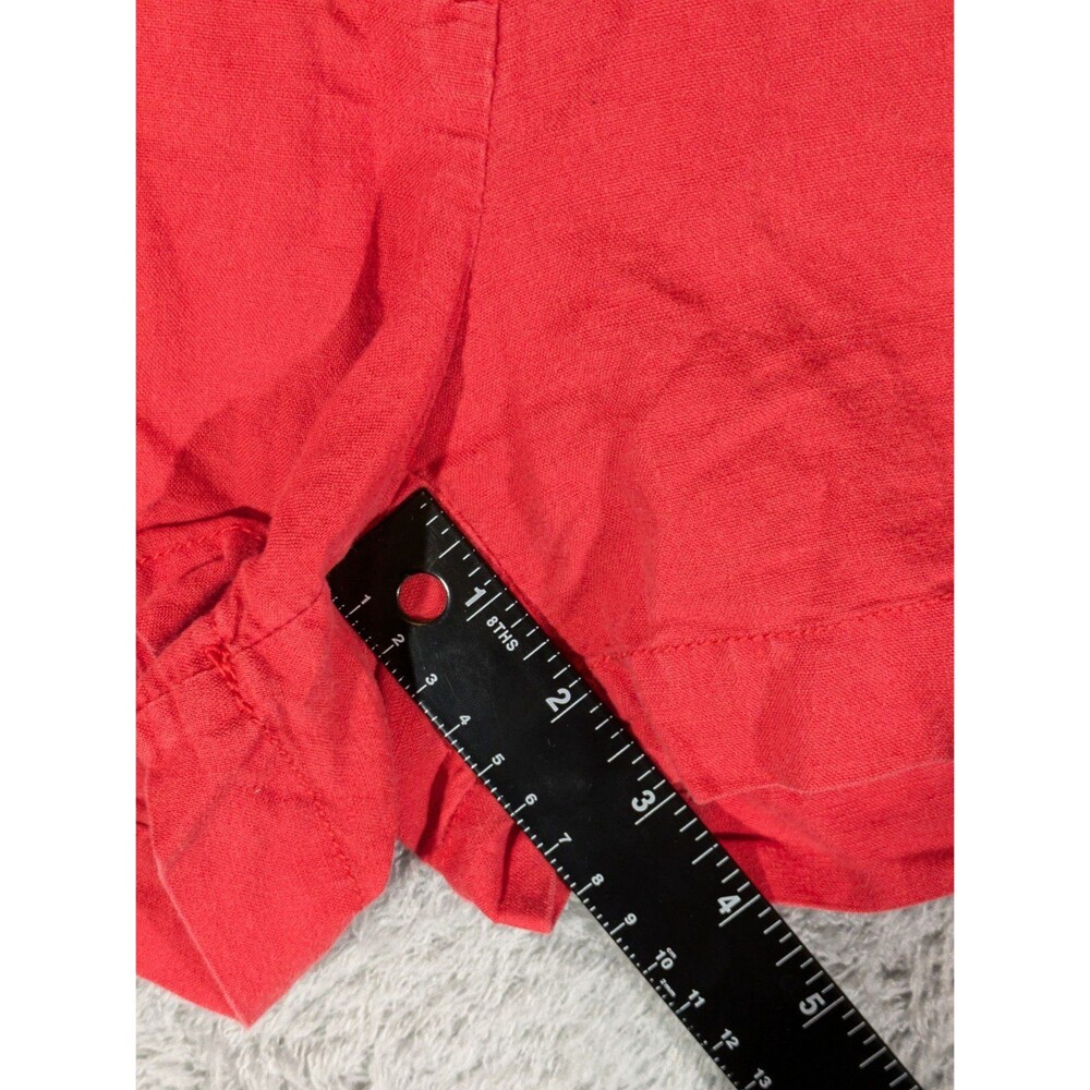 MNG by Mango red linen shorts Medium 10 - Picture 5 of 7